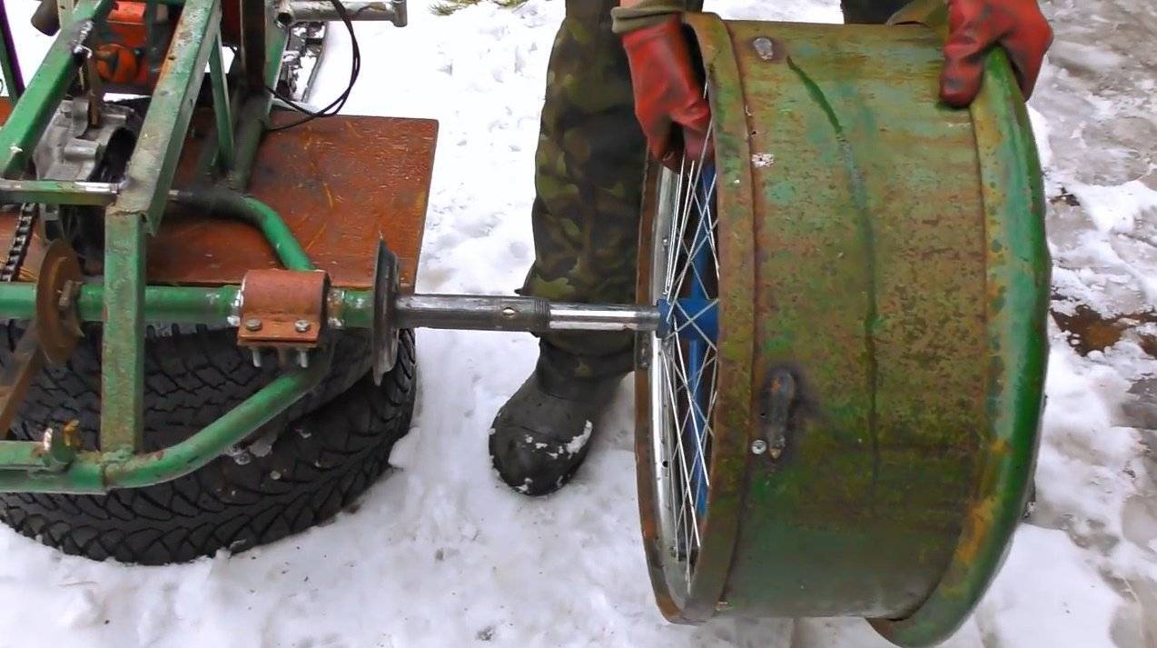 Снегоход из бензопилы как сделать своими руками
