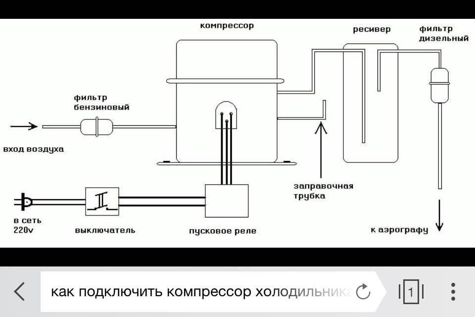 Как из мотора холодильника сделать самодельный воздушный компрессор в гараж своими руками