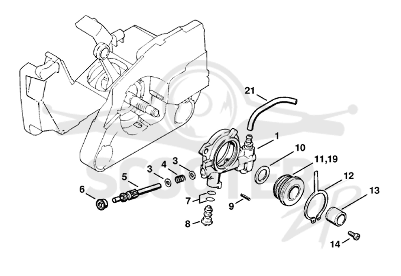 Подача масла бензопилы stihl 250