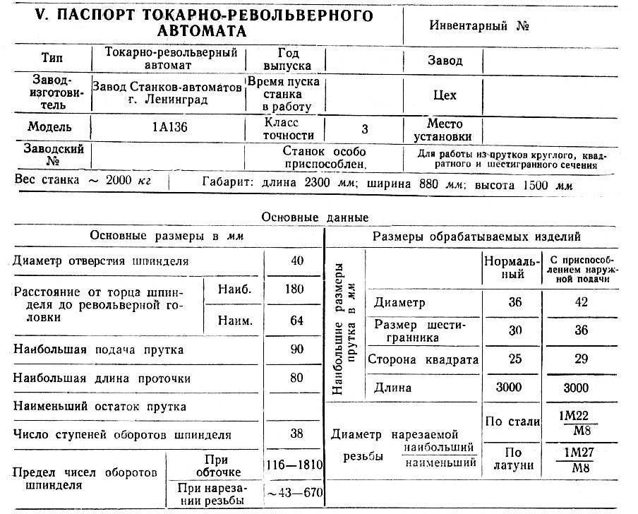 Токарно револьверный станок модели 1341 технические характеристики -
