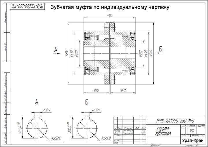 Зубчатая муфта чертеж: зубчатая муфта: гост, чертеж, устройство