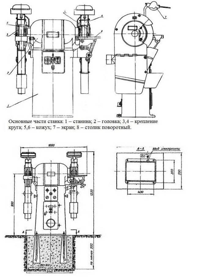 Станок точильно-шлифовальный 3к634: характеристики, фото, видео