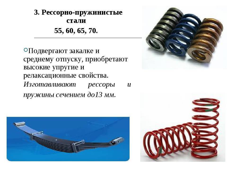 Рессорно-пружинные стали: конструкционные, легированные, маркировка и термообработка