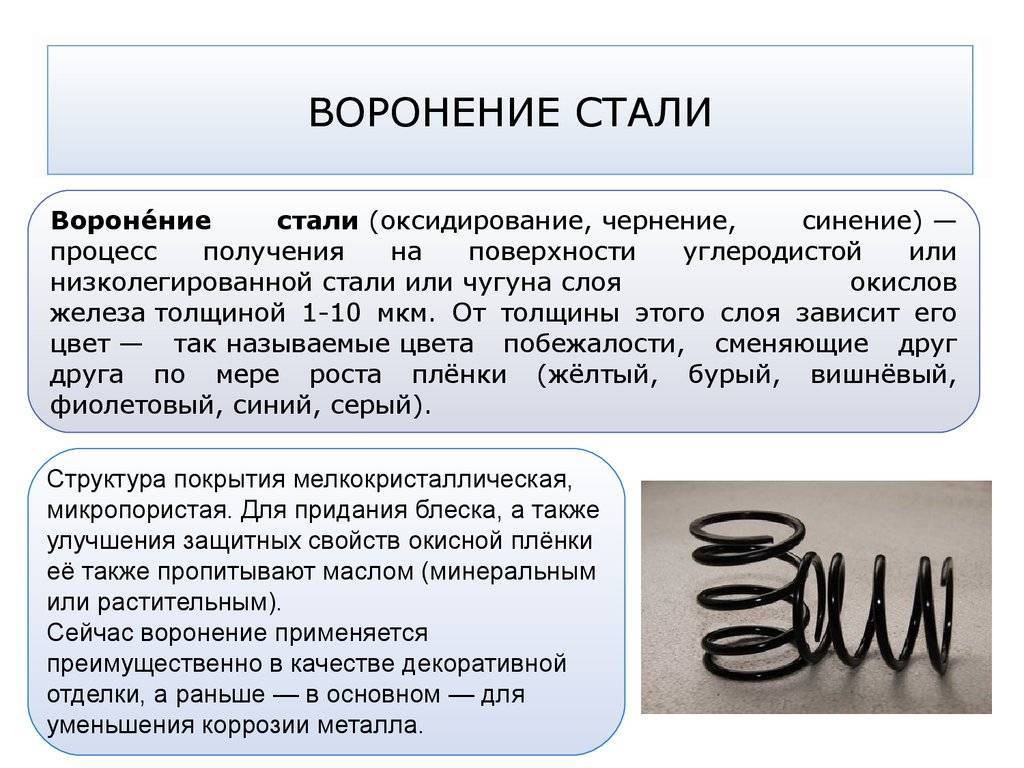 Воронение стали в домашних условиях
