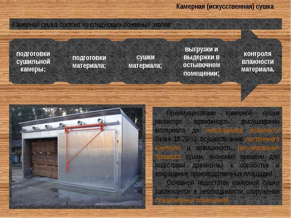 Сушка древесины: способы, технология, хранение