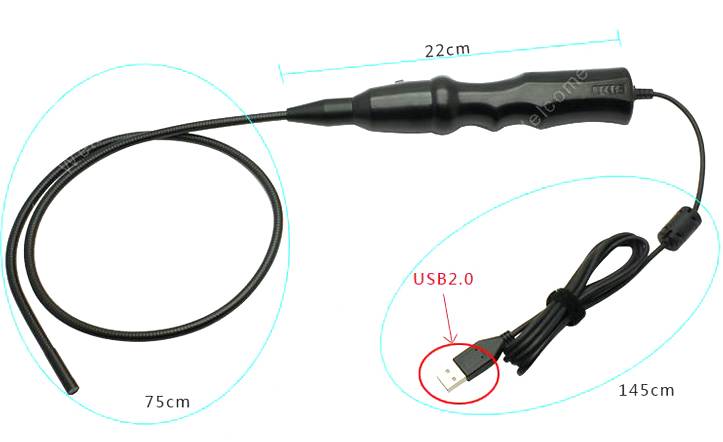 Технический эндоскоп. гибкий usb-глаз