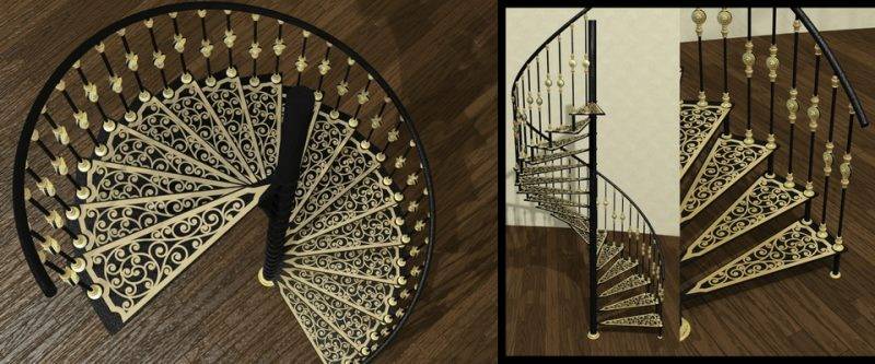 Кованые перила для лестницы в частном доме: правила выбора и фото дизайна