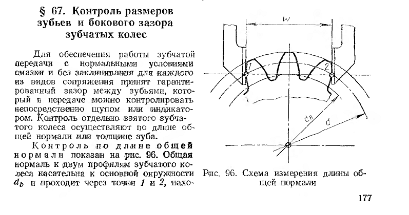 Длина общей нормали зубчатого колеса расчет, измерение, отклонение