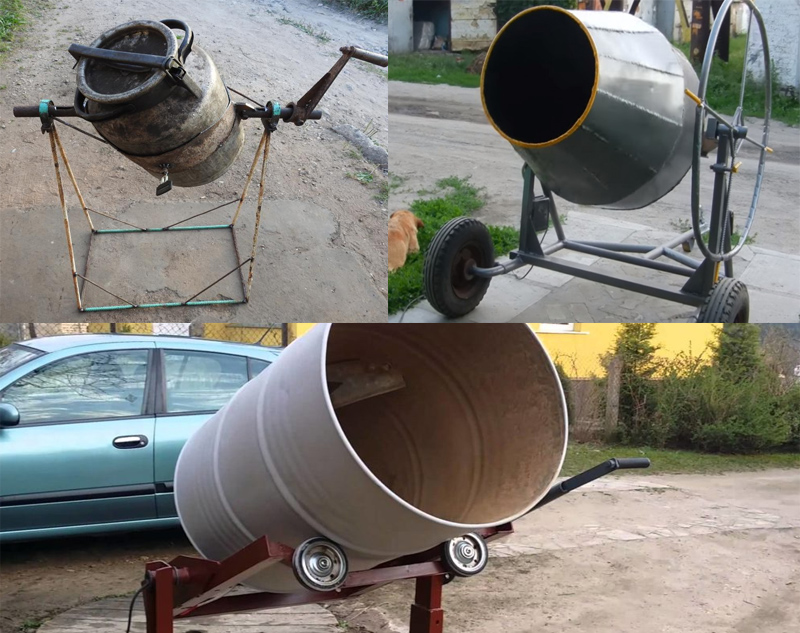 Сборка самодельной бетономешалки