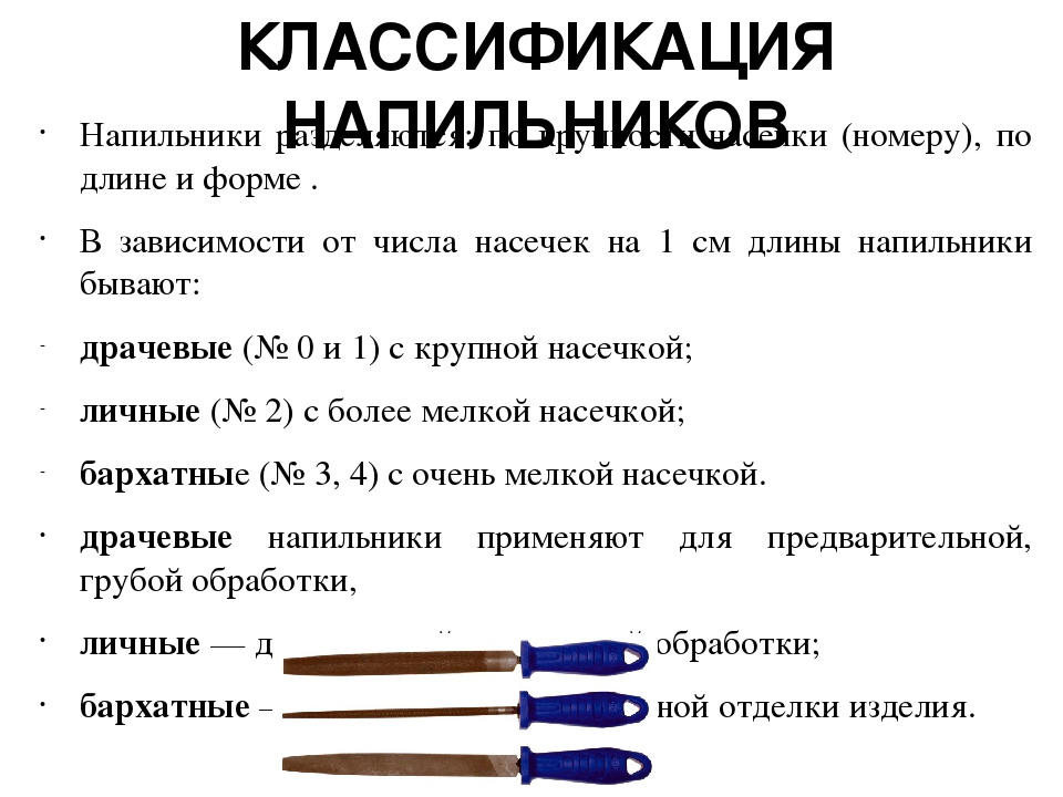 Напильники по металлу