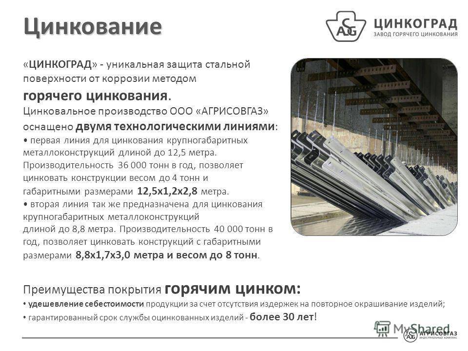Горячее цинкование металла: технология и метод по гост