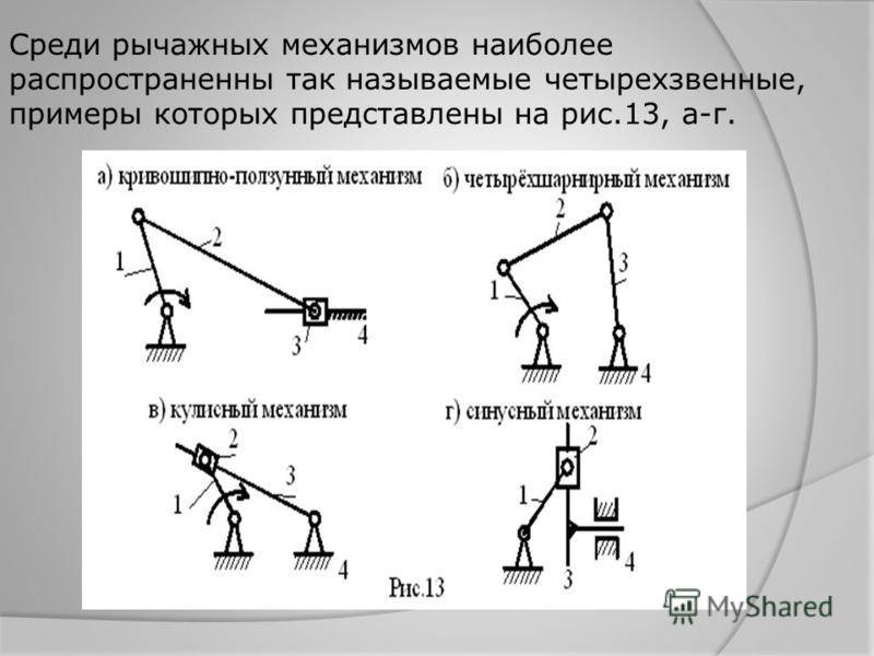 Анализ плоского шестизвенного рычажного механизма