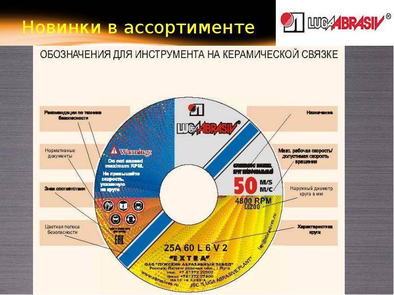Маркировка шлифовальных кругов – все характеристики