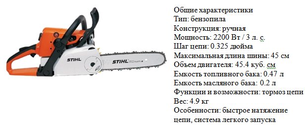 Бензопила stihl ms-250. технические характеристики и особенности использования
